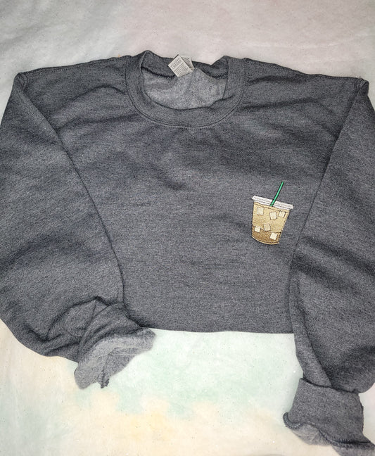 Embroidery iced coffee